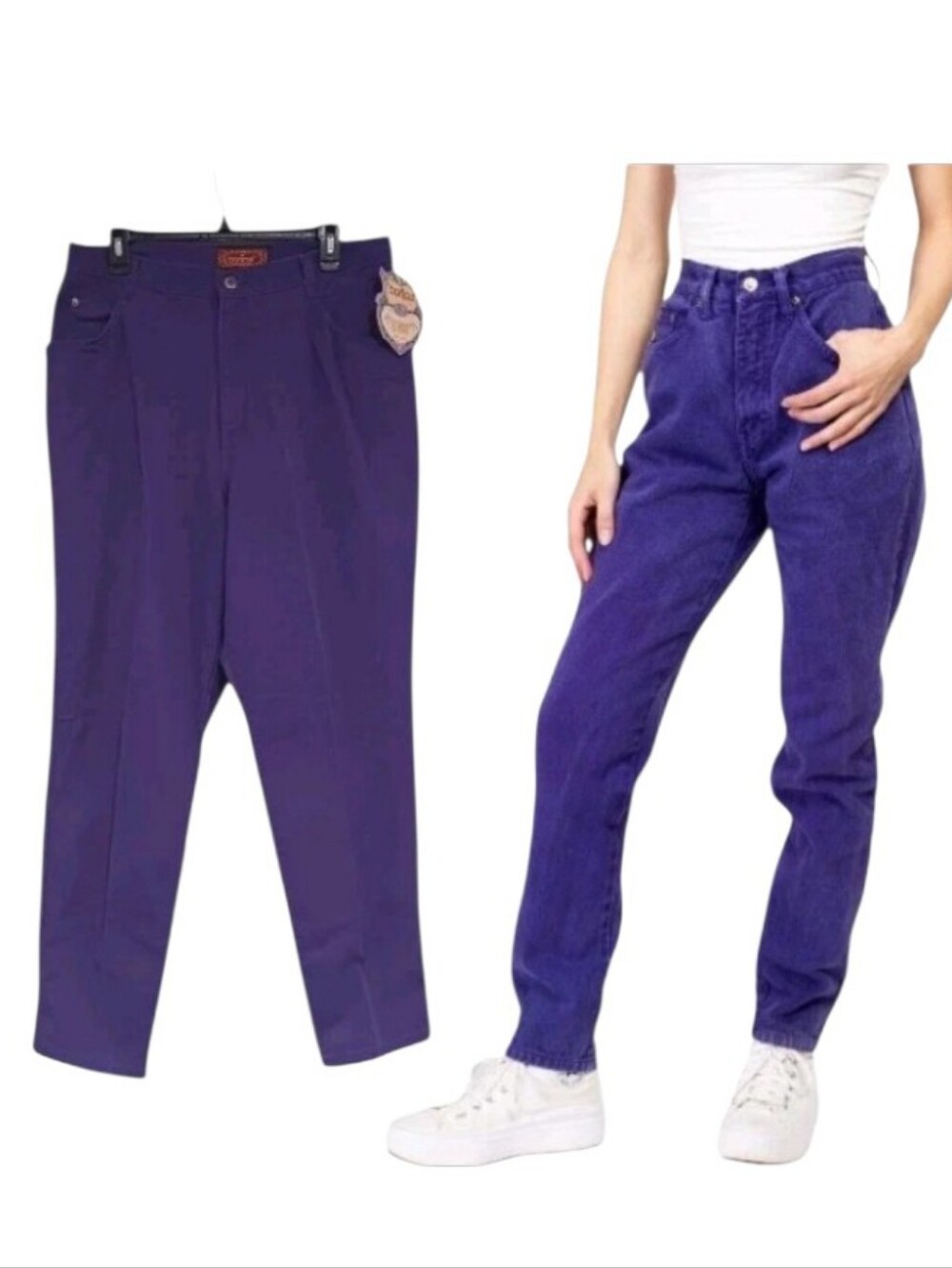 Vintage Bonjour Plus La Mode Royal Purple Mom Jeans